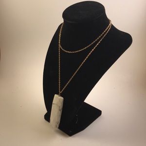 White stone necklace